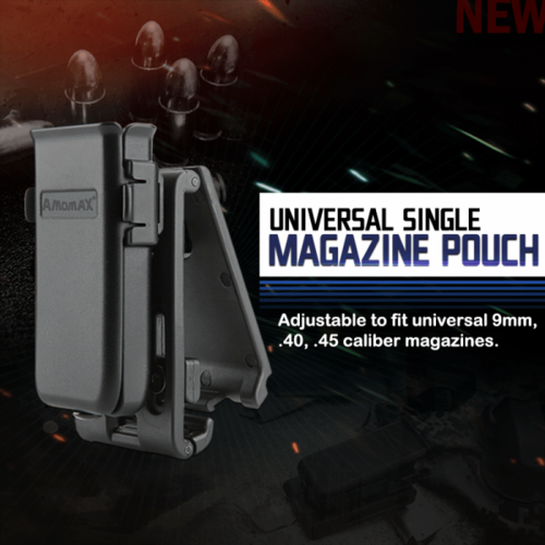 Universal pistol magazine holster, belt mount