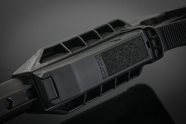 Anti-slip Pattern Design on the Buttstock Adjustment Lever.
