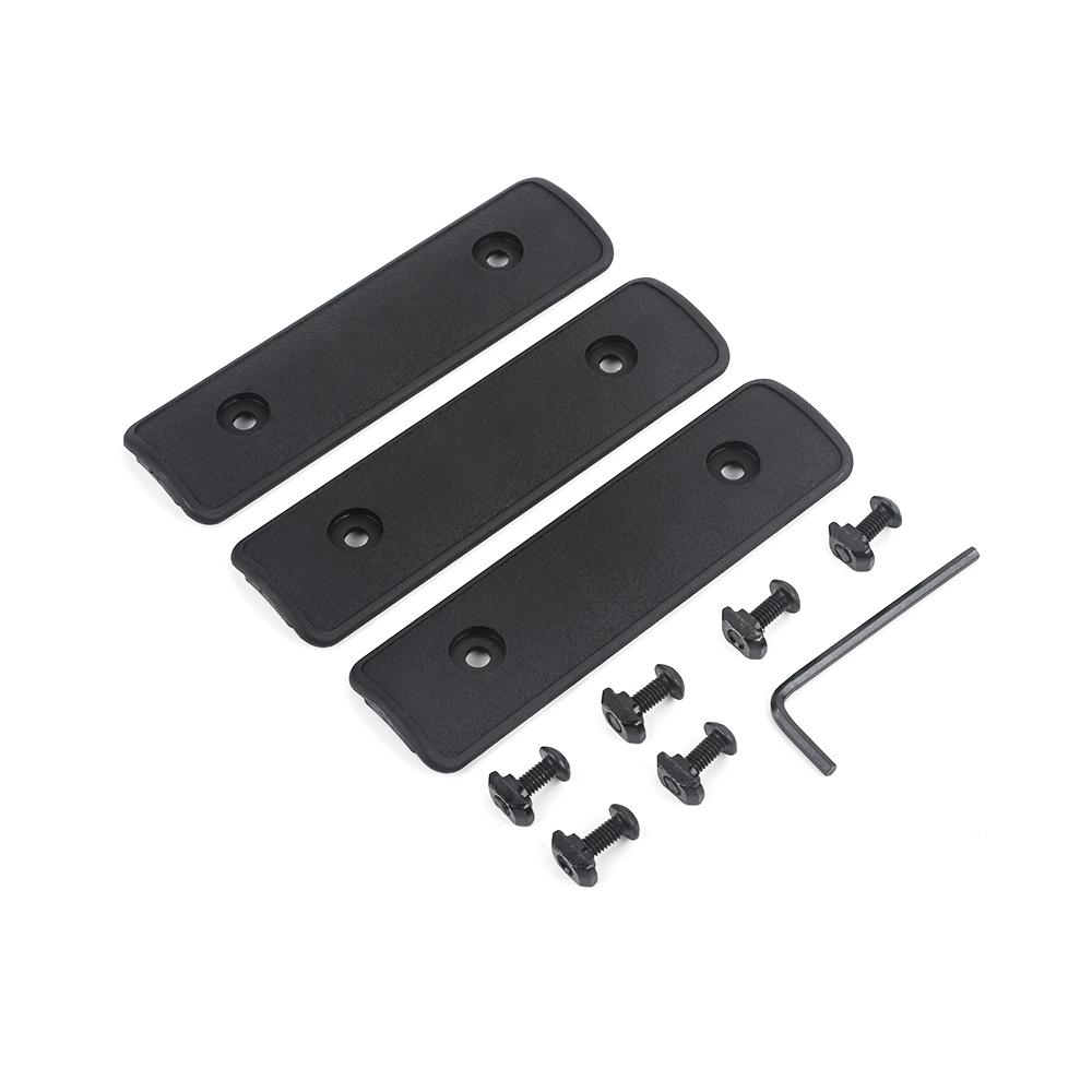 MP KeyMod & M-LOK rail cover, 3 pcs - Black