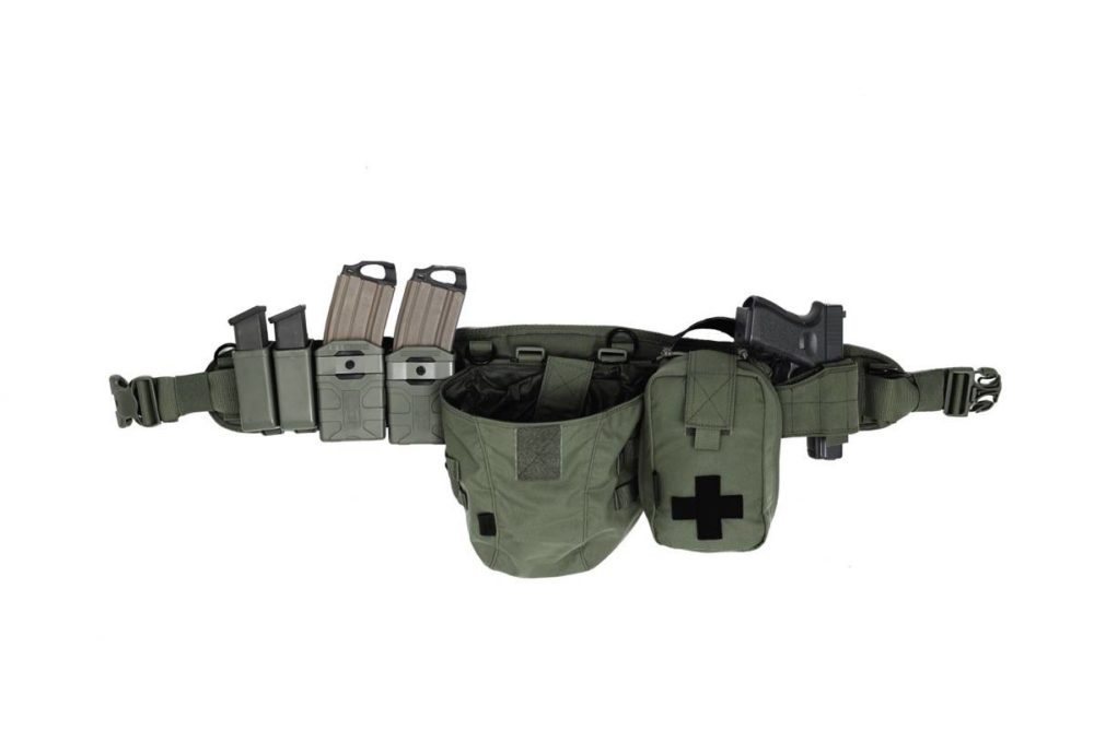 Elite ops PLB shooter belt, combat belt with pockets - OD