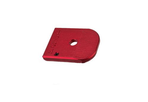 CNC aluminum magazine base plate, Hi-Capa - type B, red