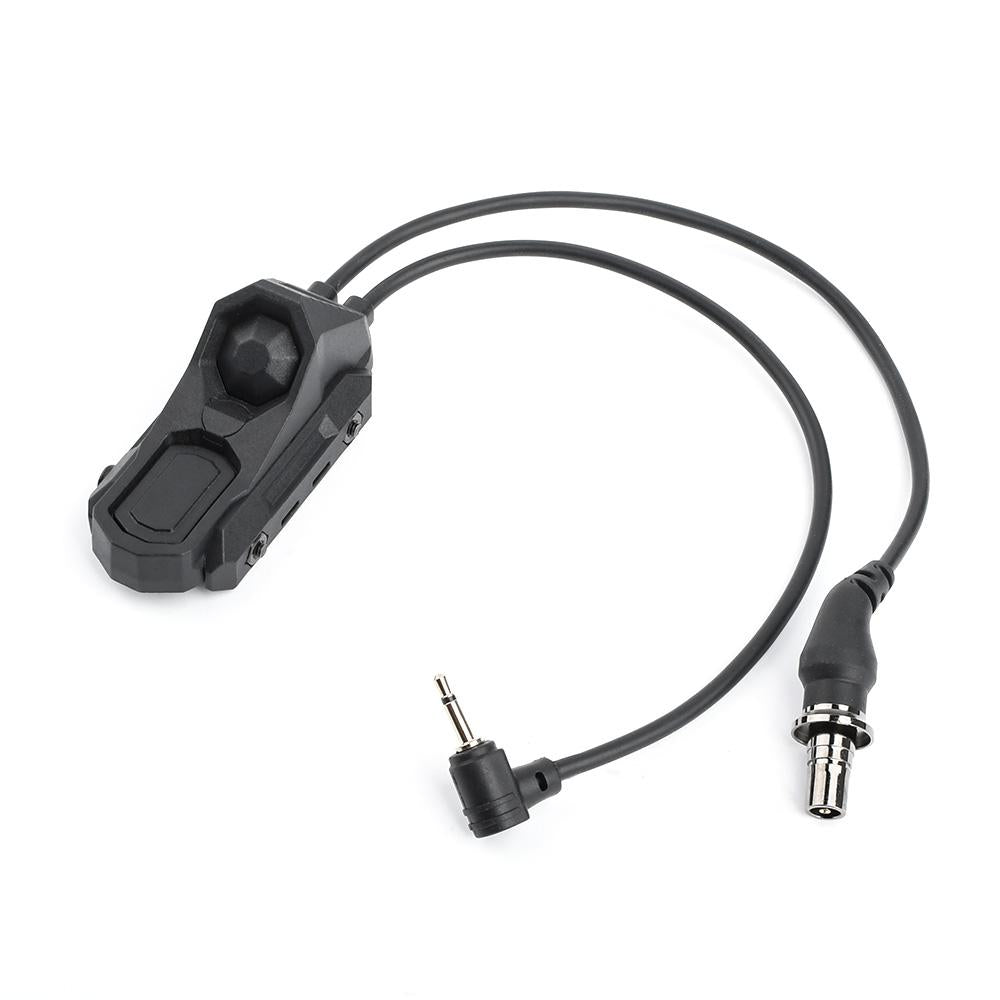 WADSN AN kaksitoiminen asevalon etäkytkin, SF-yhteensopiva & 2.5mm liitin - musta