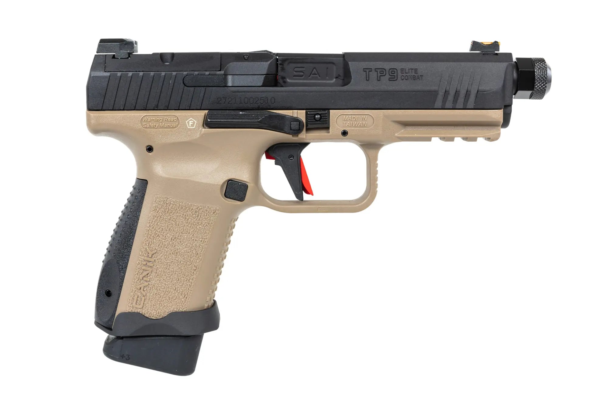 X SAI Canik TP9 Elite Combat Gas Pistol - Half-Tan