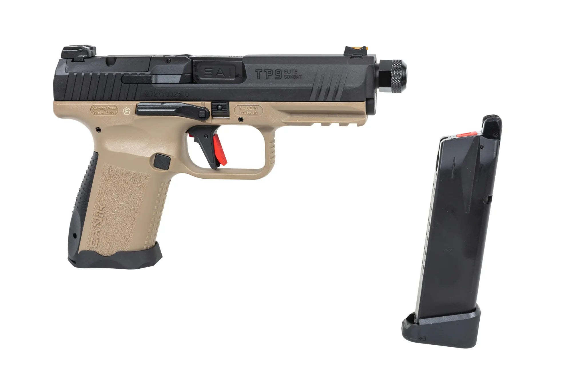 X SAI Canik TP9 Elite Combat Gas Pistol - Half-Tan