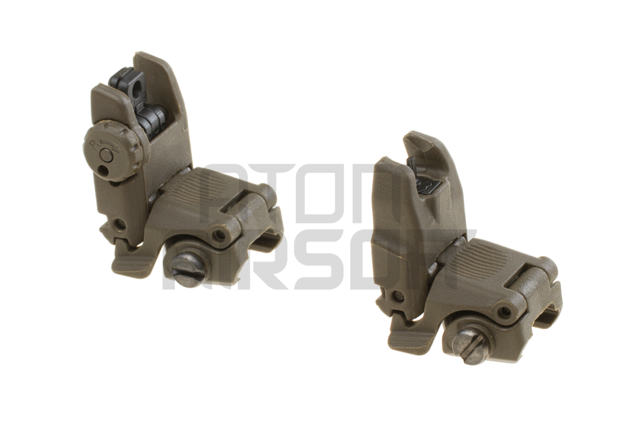 FBUS flip-up front and rear sight, Gen 2 - OD