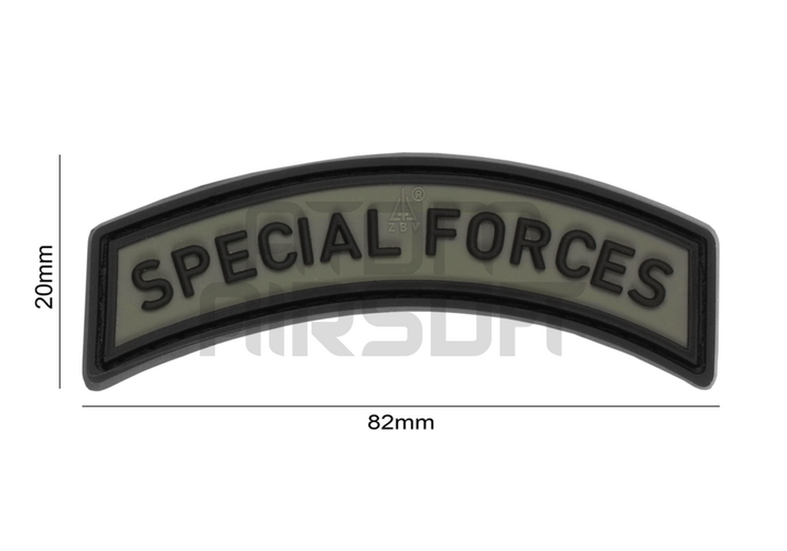 JTG "Special Forces Tab" PVC velcromerkki – foliage green