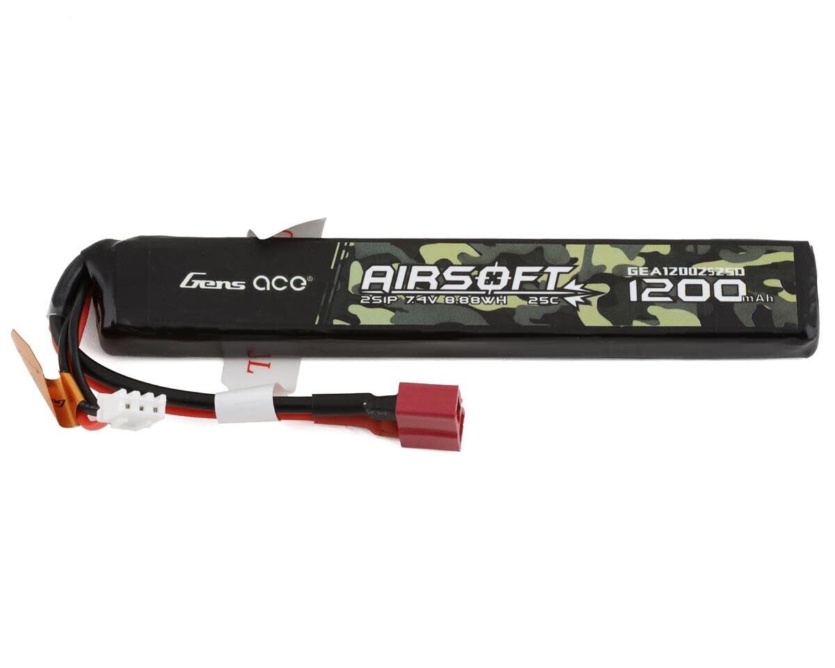 Ace LiPo battery 7.4V 1200mAh 2S/25C, T-plug/Deans