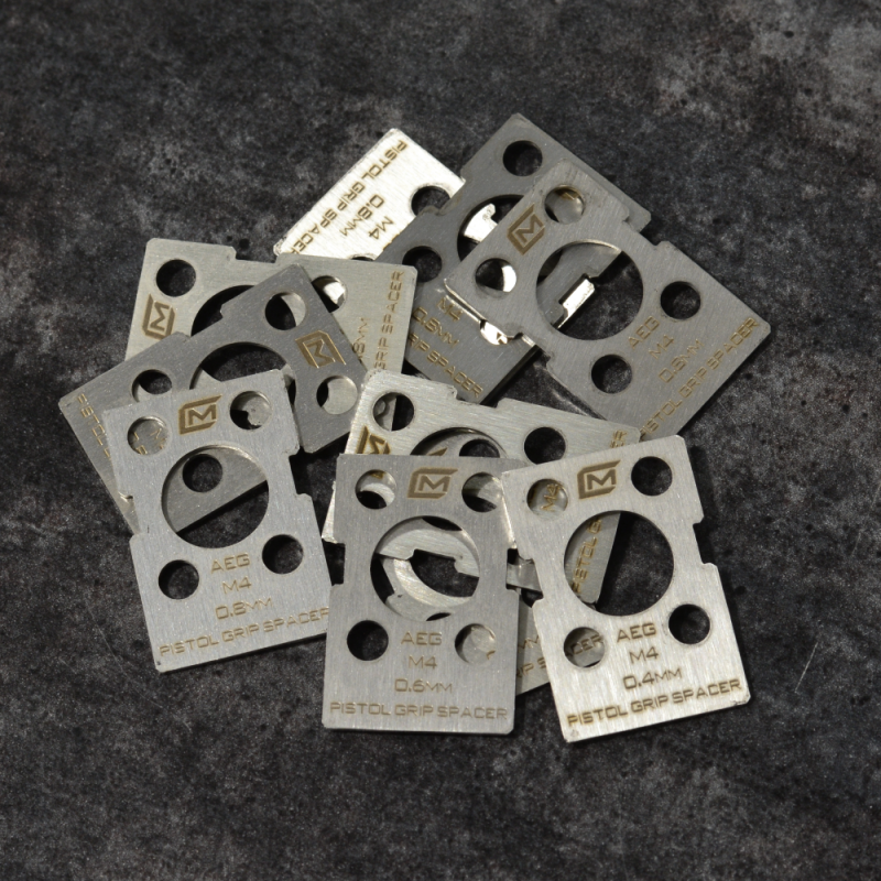 AEG M4/AR15 pistol grip height adjustment plate set