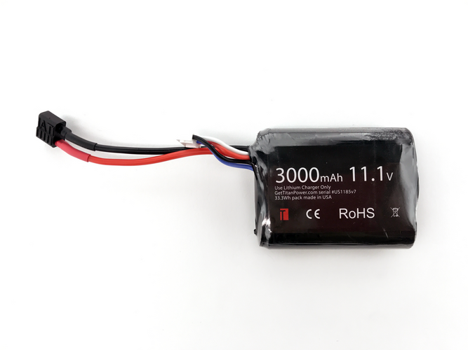 3000mAh 11.1V PEQ-compatible Li-Ion battery - Deans/T-connector