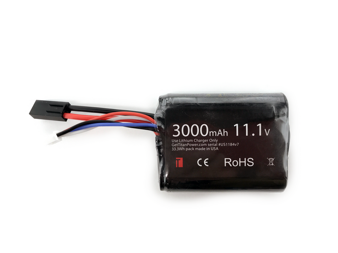 3000mAh 11.1V PEQ-compatible Li-Ion battery - mini connector